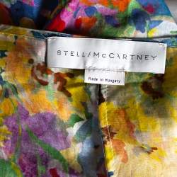 Pre Owned Stella McCartney Multicolor Floral Printed Cotton Ruffled Wide Leg Jumpsuit M