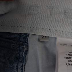 مملوكة مسبقًا بنطلون جينز ستيلا مكارتني دنيم مطبوع نجوم أزرق قصه بويفريند مقاس وسط (ميديوم)