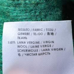 Pre Owned بلوفر ستيلا مكارتني تريكو جاكار أخضر وأسود رقبة مستديرة مقاس صغير - سمول