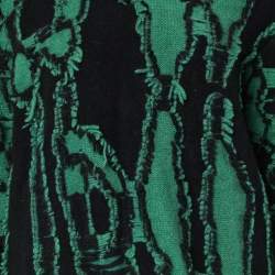 Pre Owned بلوفر ستيلا مكارتني تريكو جاكار أخضر وأسود رقبة مستديرة مقاس صغير - سمول