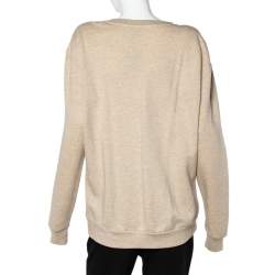 Pre Owned Stella McCartney Light Pink Unicorn Printed Cotton & Wool Sweatshirt L