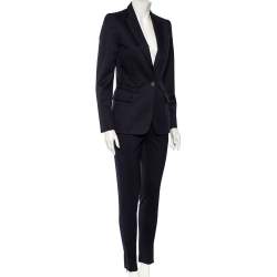 Stella McCartney Navy Blue Wool Blazer & Tapered Leg Pants S