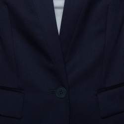 مملوكة مسبقًا Stella McCartney Navy Blue Wool Single Button Blazer S