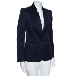 مملوكة مسبقًا Stella McCartney Navy Blue Wool Single Button Blazer S