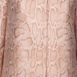 Pre Owned Stella McCartney Blush Pink Snakeskin Jacquard Patterned Kevin Coat M