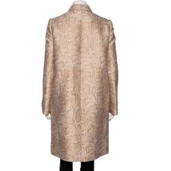 Pre Owned Stella McCartney Blush Pink Snakeskin Jacquard Patterned Kevin Coat M
