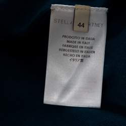 Pre Owned Stella McCartney Bright Blue Wool Cinched Waist & Hem Detail Pants M