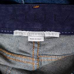 Stella McCartney Blue Denim Monogram Lining Slim-Fit Jeans M