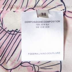 Pre Owned Stella McCartney Multicolored Floral Printed Silk Ruffled Sleeveless Top S