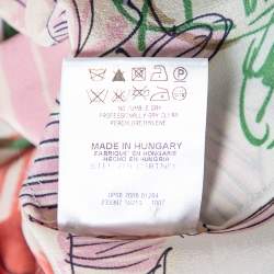 Pre Owned Stella McCartney Multicolored Floral Printed Silk Ruffled Sleeveless Top S