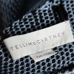 Pre Owned Stella McCartney Blue-Black Knit One Shoulder Asymmetric Fringed Top M