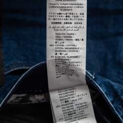 Pre Owned بنطلون جينز ستيلا مكارتني SM دينم أزرق حواف مزينة قصير مقاس صغير - سمول