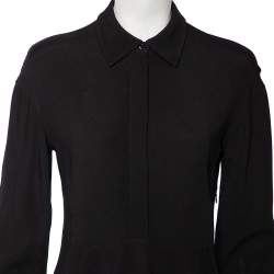 Pre Owned فستان ستيلا مكارنتي كريب أسود واسع أكمام طويلة مقاس صغير (سمول) 