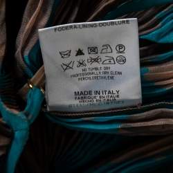 مملوكة مسبقًا Stella McCartney Blue & Brown Printed Ruffled Short Dress M