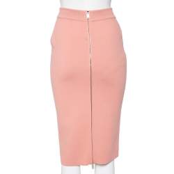 Pre Owned Stella McCartney Pale Pink Wool Knit Pencil Skirt S