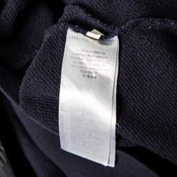 Pre Owned Stella McCartney Navy Blue Knit Embroidered Detailed Top M