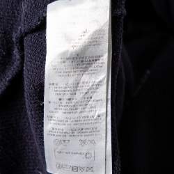 Pre Owned Stella McCartney Navy Blue Knit Embroidered Detailed Top M