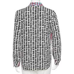 Pre Owned قميص ستيلا مكارتني حرير مطبوع متعدد الألوان أزرار أمامية مقاس وسط (ميديوم)