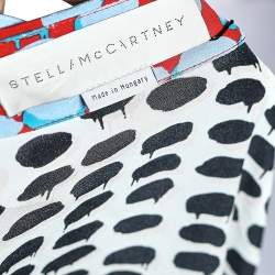 Pre Owned قميص ستيلا مكارتني حرير مطبوع متعدد الألوان أزرار أمامية مقاس وسط (ميديوم)