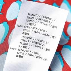 Pre Owned قميص ستيلا مكارتني حرير مطبوع متعدد الألوان أزرار أمامية مقاس وسط (ميديوم)