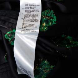 Pre Owned Stella McCartney Black Fil Coupe Rib Knit Trimmed Jacket & Pant Set XXS