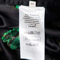 Pre Owned Stella McCartney Black Fil Coupe Rib Knit Trimmed Jacket & Pant Set XXS