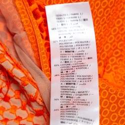 Stella McCartney Orange Lace & Mesh Inset Sleeveless Maxi Dress XS
