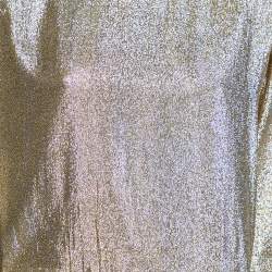 Pre Owned Stella McCartney Metallic Silk & Wool Trimmed Top S