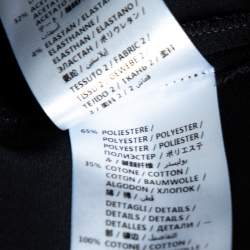 Pre Owned Stella McCartney Black Crepe & Lace Trimmed Skirt M