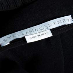 Pre Owned Stella McCartney Black Crepe & Lace Trimmed Skirt M