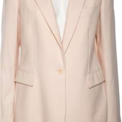 Pre Owned Stella McCartney Pink Wool Single Breasted Iris Blazer L