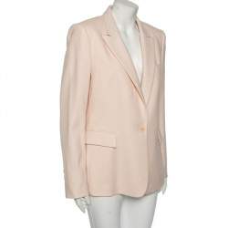 Pre Owned Stella McCartney Pink Wool Single Breasted Iris Blazer L