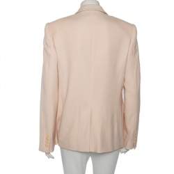 Pre Owned Stella McCartney Pink Wool Single Breasted Iris Blazer L