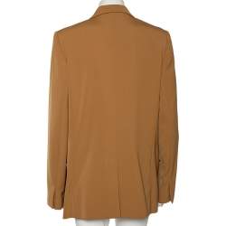 Pre Owned Stella McCartney Light Brown Wool Singe Breasted Blazer L