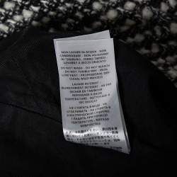 Pre Owned Stella McCartney Monochrome Patchwork Wool Knit Midi Dress M