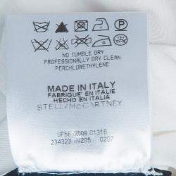 Pre Owned Stella McCartney Monochrome Gathered Sleeve Silk Blouse M