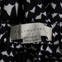 Stella McCartney Monochrome Heart Printed Silk Pants M 