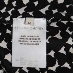 Stella McCartney Monochrome Heart Printed Silk Pants M 