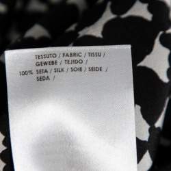 Stella McCartney Monochrome Heart Printed Silk Pants M 