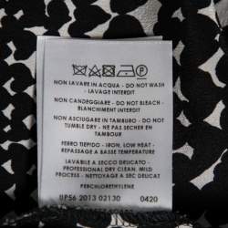 Stella McCartney Monochrome Heart Printed Silk Pants M 