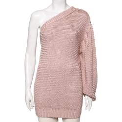 Stella McCartney Pink Knit One Shoulder Jumper S