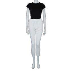 Pre Owned Stella McCartney White Zip Detail Pants S