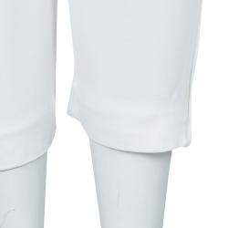Pre Owned Stella McCartney White Zip Detail Pants S