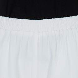 Pre Owned Stella McCartney White Zip Detail Pants S