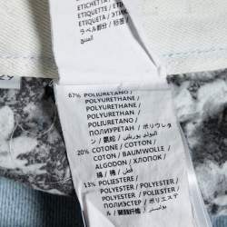 Pre Owned Stella McCartney Blue & Cream Star Print Denim Boyfriend Jeans M