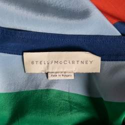 Stella McCartney Multicolored Striped Silk Button Front Shirt M