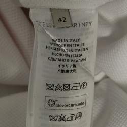 Pre Owned توب ستيلا مكارتيني قطن أبيض مزخرف باتش مقاس وسط - ميديوم