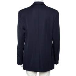 Pre Owned Stella McCartney Navy Blue Wool Single Breasted Blazer L