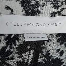 Pre Owned Stella McCartney Monochrome Floral Jacquard Button Front Jacket S