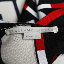 Pre Owned Stella McCartney Multicolor All Is Love Patched Wool Belted Oversized Shrug S